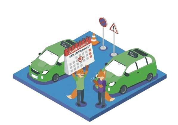 Examen permis B — date programmée